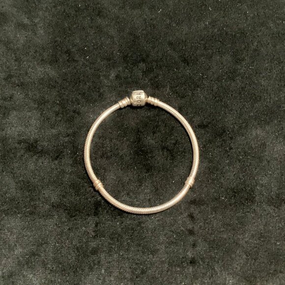 PANDORA Snake Chain Bracelet 7.5" Sterling Silver Marked 925 ALE 13.69 Gram TW - Picture 2 of 5